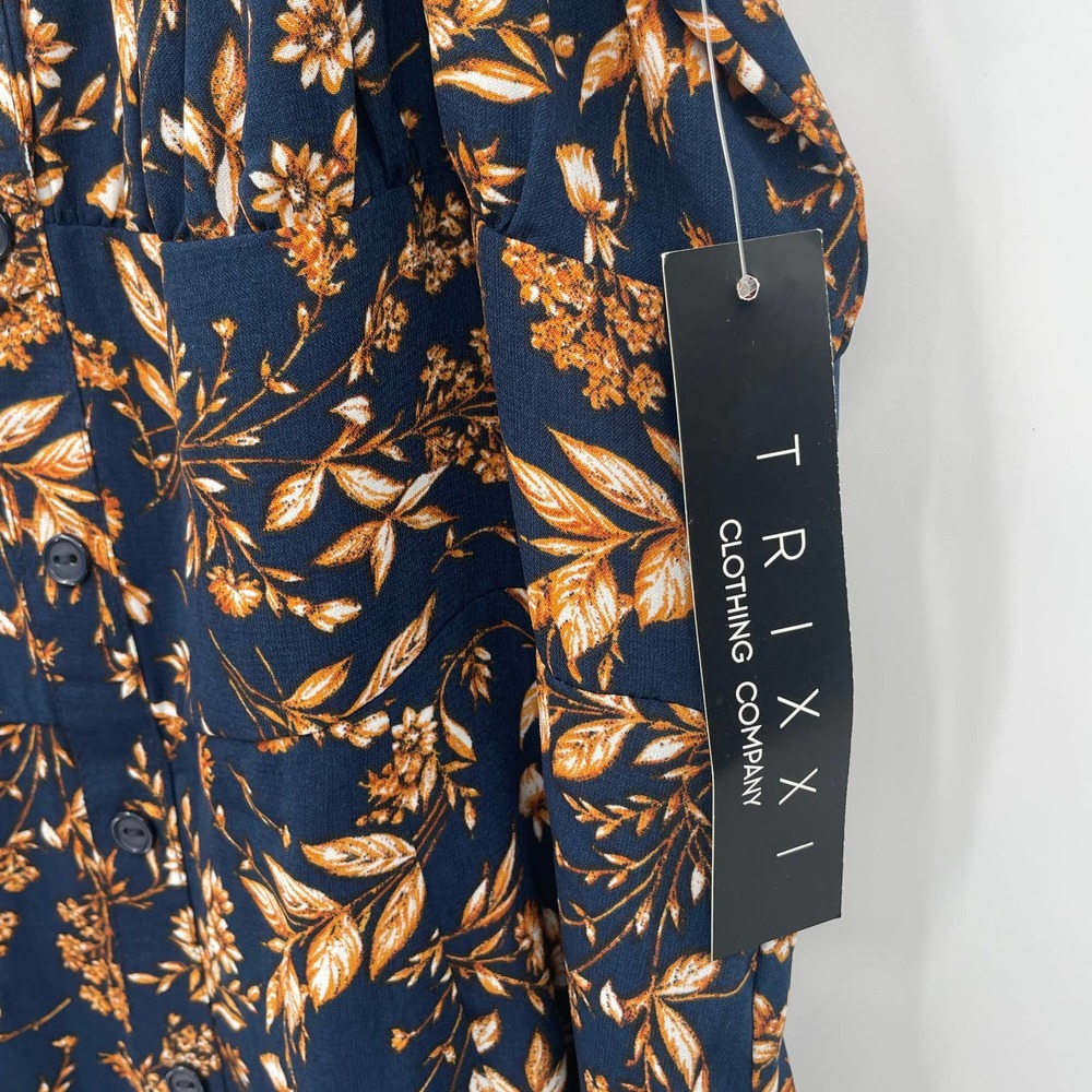 Trixxi Women's Off the Shoulder Mini Dress Blue Size XL - Picture 4 of 6